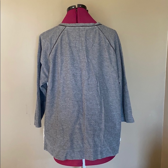 Lands’ End Grey Cotton Sweater (Size 1x) - Picture 3 of 13